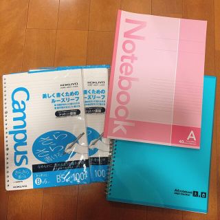 コクヨ(コクヨ)のB5ルーズリーフ A4ノート2冊　セット(ノート/メモ帳/ふせん)