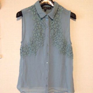 トップショップ(TOPSHOP)のTOPSHOP＊レースノースリーブシャツ(Tシャツ(半袖/袖なし))