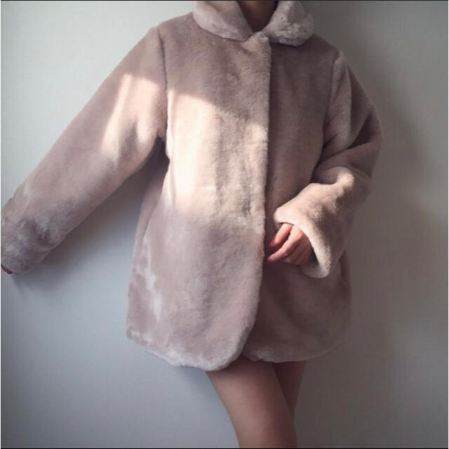 the virgins ファーコート fur coat ピンク　薄ピンク