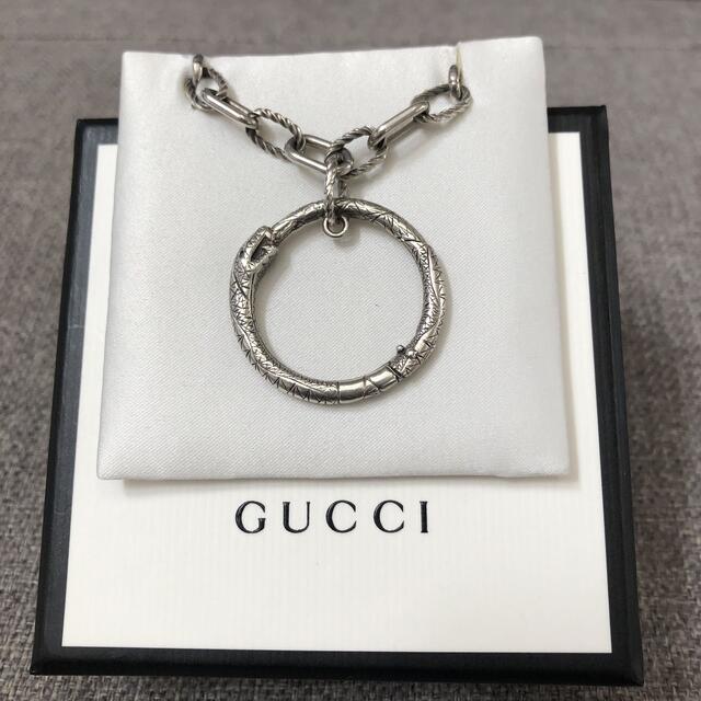 史上一番安い silver GUCCI ウロボロス ーフは ネックレス は 新品 925