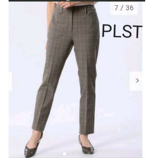 プラステ(PLST)の【美品】PLST プラステ チェックパンツ　M(クロップドパンツ)