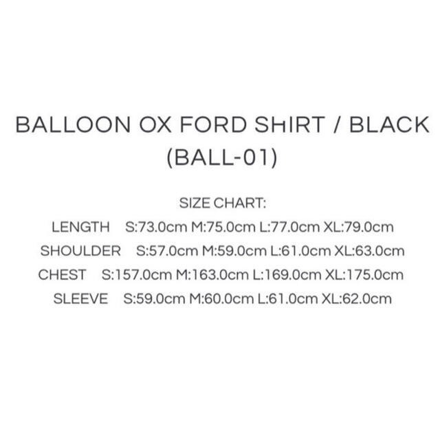 SEA(シー)のWIND AND SEA balloon ox ford shirt ブラックM メンズのトップス(シャツ)の商品写真