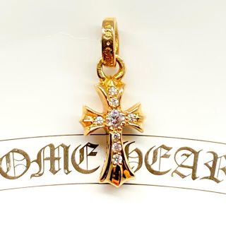 クロムハーツ(Chrome Hearts)のクロムハーツ ベビーファット パヴェダイヤ クロスピアス 22K(ピアス(片耳用))