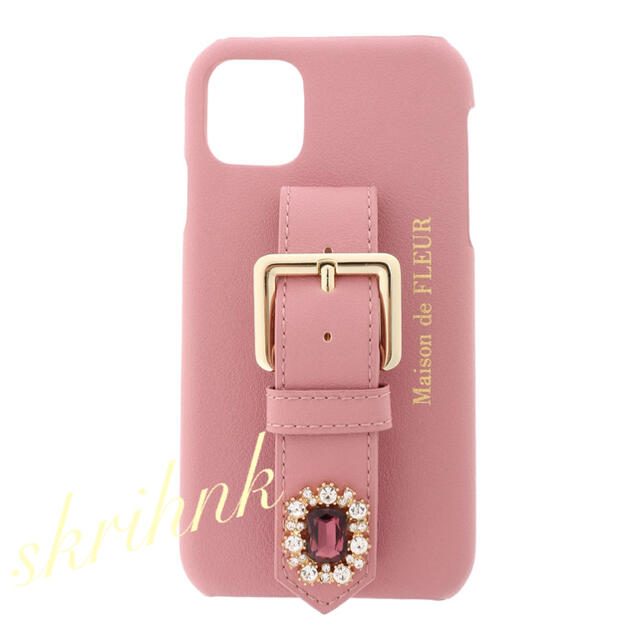 Maison de FLEUR(メゾンドフルール)のメゾンドフルール♡ビジューバックルベルトiPhone12ケース♡ジルスチュアート スマホ/家電/カメラのスマホアクセサリー(iPhoneケース)の商品写真