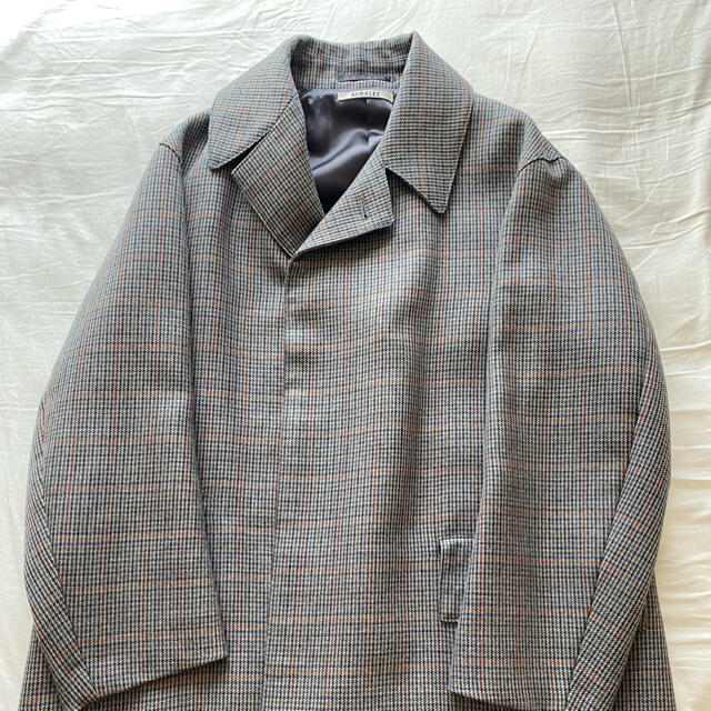 ジャケット/アウターAURALEE 18aw DOUBLE FACE CHECK LONG COAT