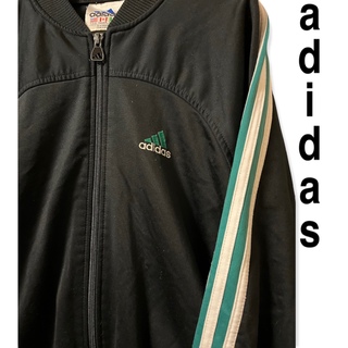 adidas アディダス ジャージ 三本線 90s 緑 グリーン ロゴ刺繍