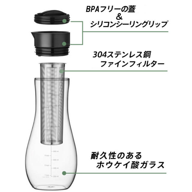 【未使用】コールドブリューメーカー 1500ml soulhand タンブラー インテリア/住まい/日用品のキッチン/食器(タンブラー)の商品写真