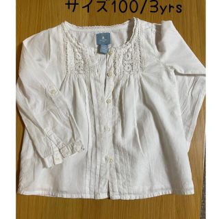 ベビーギャップ(babyGAP)のBaby GAP ベイビーギャップ白ブラウストップス　アウター100 3yrs(ブラウス)