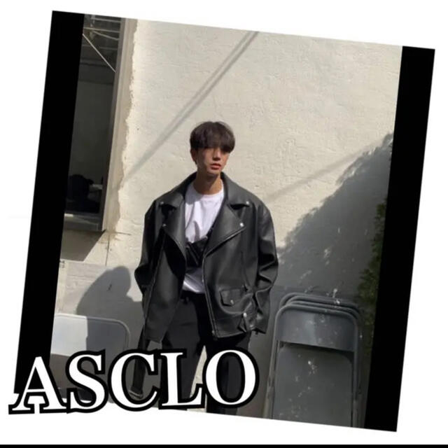 ASCLO オーバーサイズライダースジャケット　韓国