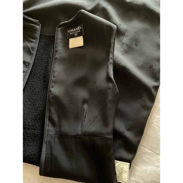 CHANEL - 美品 シャネル ワンピース 40 正規品 黒 ジャケット別出品の