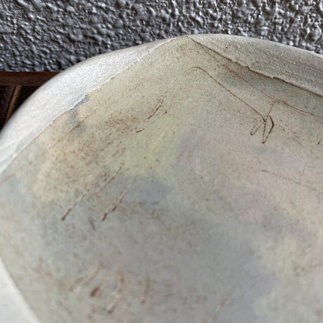 シマシマポタリ　ペア丸皿 エンタメ/ホビーの美術品/アンティーク(陶芸)の商品写真