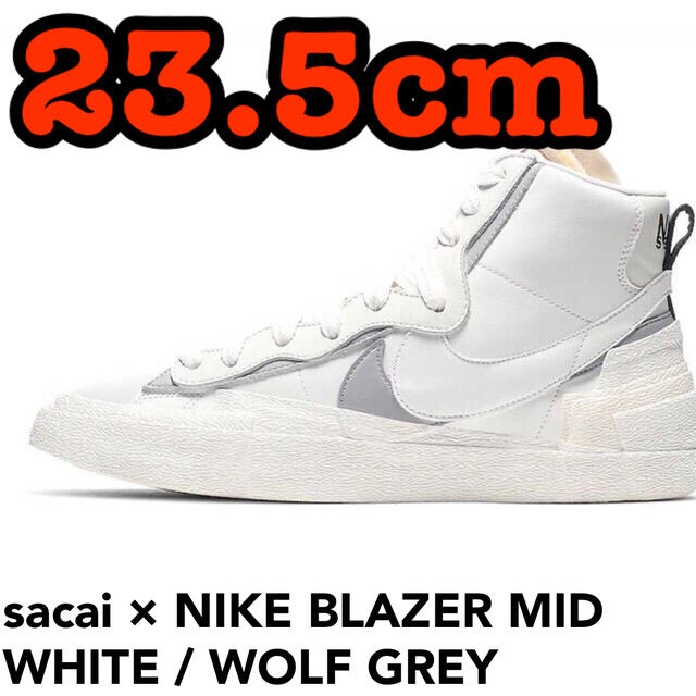 sacai × NIKE BLAZER MID WHITE WOLF GREY