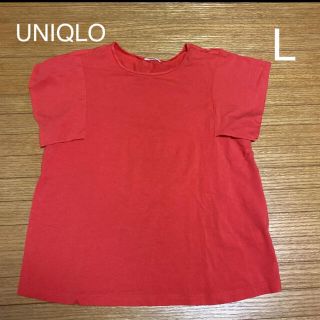 ユニクロ(UNIQLO)のUNIQLO トップス　L オレンジ系(カットソー(半袖/袖なし))