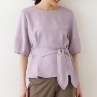 ナチュラルビューティーベーシック(NATURAL BEAUTY BASIC)の【新品】ラベンダー　パープル　ピンク　シャツ(Tシャツ(半袖/袖なし))