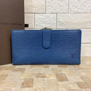 ルイヴィトン(LOUIS VUITTON)の【廃盤】ヴィトン エピ ブルー 青 がま口 長財布 コンチネンタルクラッチ レア(財布)