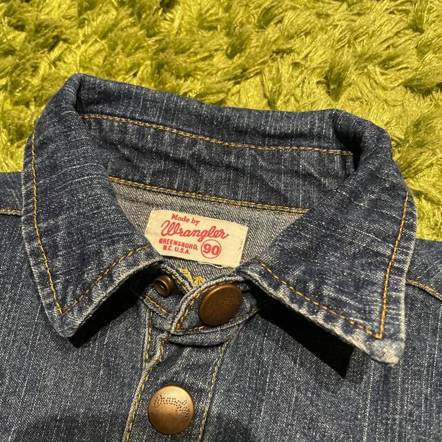 Wrangler(ラングラー)のラングラー　wrangler 90 つなぎ　ジーパン　デニムジャケット　 キッズ/ベビー/マタニティのキッズ服男の子用(90cm~)(ジャケット/上着)の商品写真