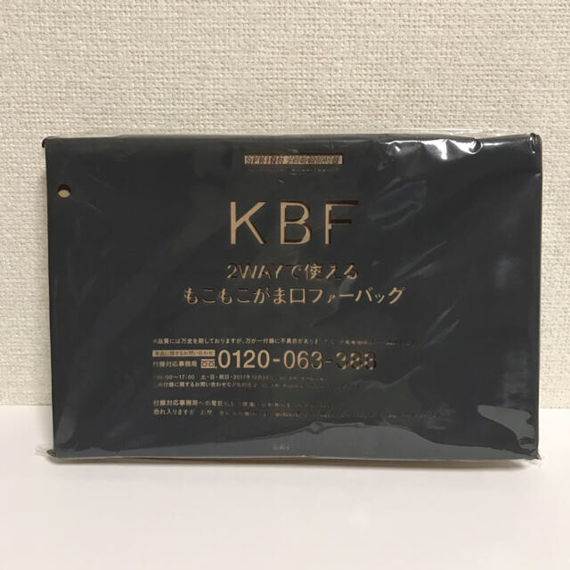 KBF(ケービーエフ)のKBF 2wayで使える もこもこがま口ファーバッグ エンタメ/ホビーの雑誌(ファッション)の商品写真