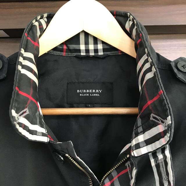 BURBERRY BLACK LABEL(バーバリーブラックレーベル)のバーバリーブラックレーベル　ブルゾン　L ミリタリー ジャケット チェック メンズのジャケット/アウター(ミリタリージャケット)の商品写真