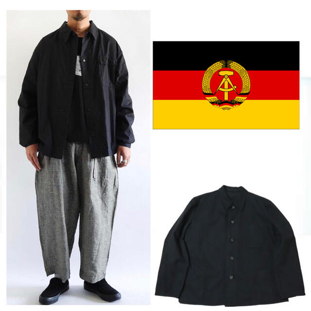 GERMAN MIL BLACK DYED HOSPITAL JACKET