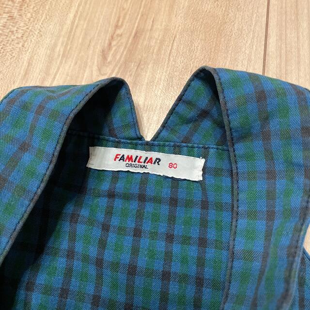 familiar(ファミリア)のファミリア　チェック　80 オーバーオール　カバーオール キッズ/ベビー/マタニティのベビー服(~85cm)(カバーオール)の商品写真