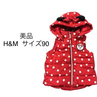 エイチアンドエイチ(H&H)のH&M ディズニー ミニー　ダウンベスト 90 美品 アウター(ジャケット/上着)