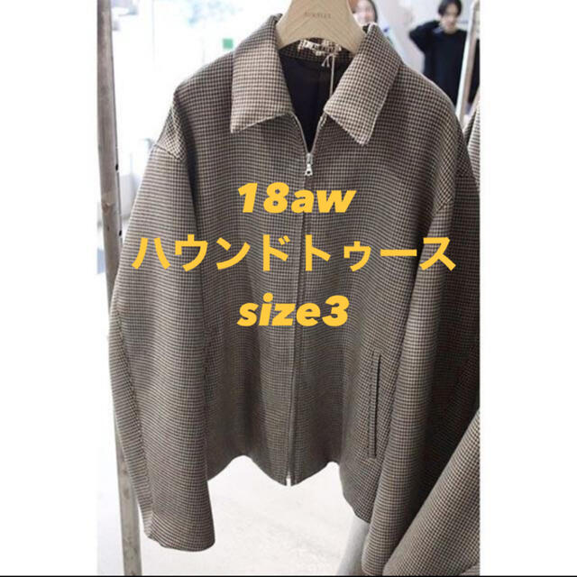 COMOLI(コモリ)のAURALEE 18AW ハウンドトゥース　チェック　ブルゾン　オーラリー メンズのジャケット/アウター(ブルゾン)の商品写真