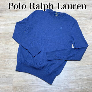ポロラルフローレン(POLO RALPH LAUREN)のポロラルフローレン　ニットセーター　ワンポイントロゴ刺繍　ゴルフ　ネイビー　XS(ニット/セーター)