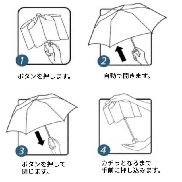 折りたたみ傘 レディース メンズ  ワンタッチ開閉タイプ　傘入れ袋なし　ピンク メンズのファッション小物(傘)の商品写真