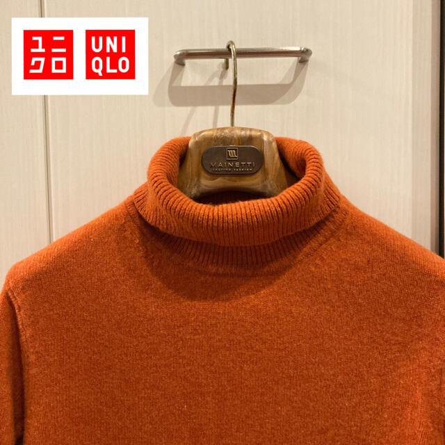 UNIQLO - UNIQLO ユニクロ プレミアムラムタートルネックセーター Ｌ オレンジの通販 by ゆ613's shop｜ユニクロならラクマ