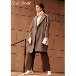 ミラオーウェン(Mila Owen)のMila owen  ミラオーウェン 切替デザインコクーンチェスターコート (チェスターコート)