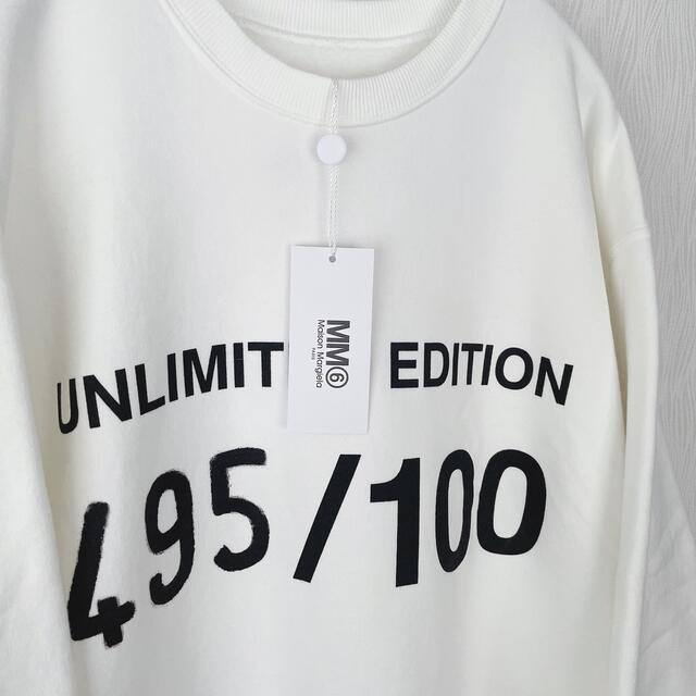 新品】MM6 MaisonMargiela ホワイト スウェットワンピース 当社の