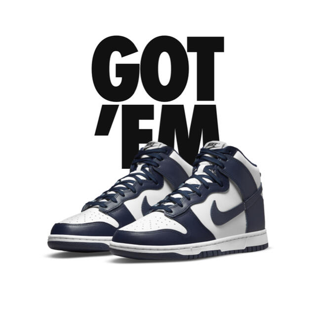 NIKE ナイキ ダンクHIGH Championship navy 27cm