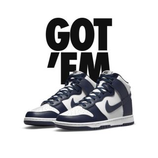 ナイキ(NIKE)のNIKE ナイキ  ダンクHIGH Championship navy 27cm(スニーカー)