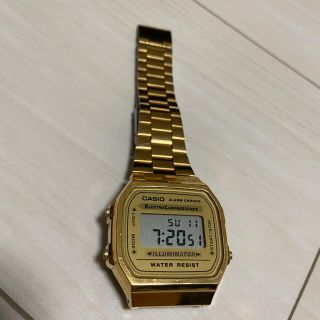 カシオ(CASIO)のカシオ　腕時計 メンズ デジタルウォッチ　ゴールド(腕時計(デジタル))