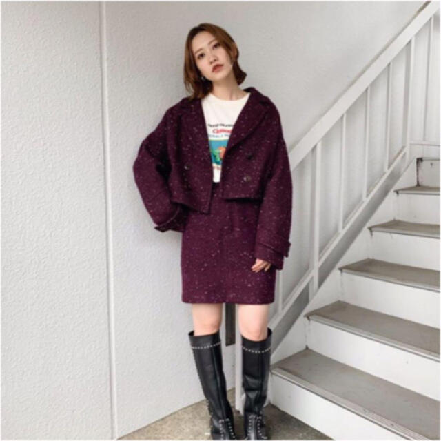 【タグ付き新品】Moussy TWEED ミニ スカート