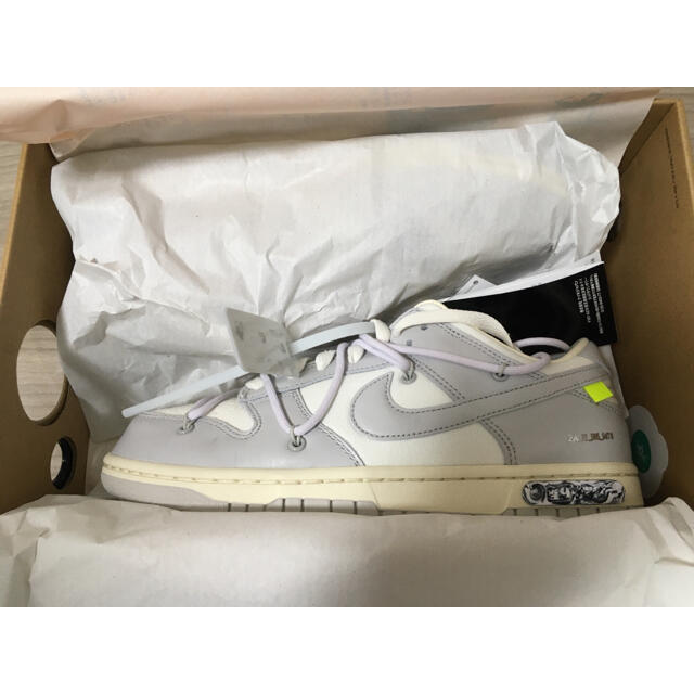 サイズ255cmNIKE DUNK LOW Off-White Lot 49/50 25.5cm