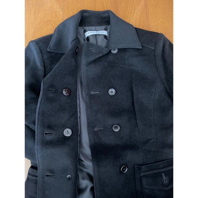 ANNE KLEIN(アンクライン)のPコート ピーコート　アウター　アンクライン　新品未使用　羊毛　アンゴラ　黒 レディースのジャケット/アウター(ピーコート)の商品写真