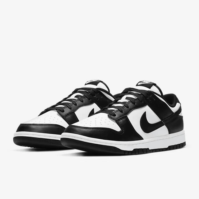 25センチNIKE DUNK LOW RETRO Black White 黒 白メンズ