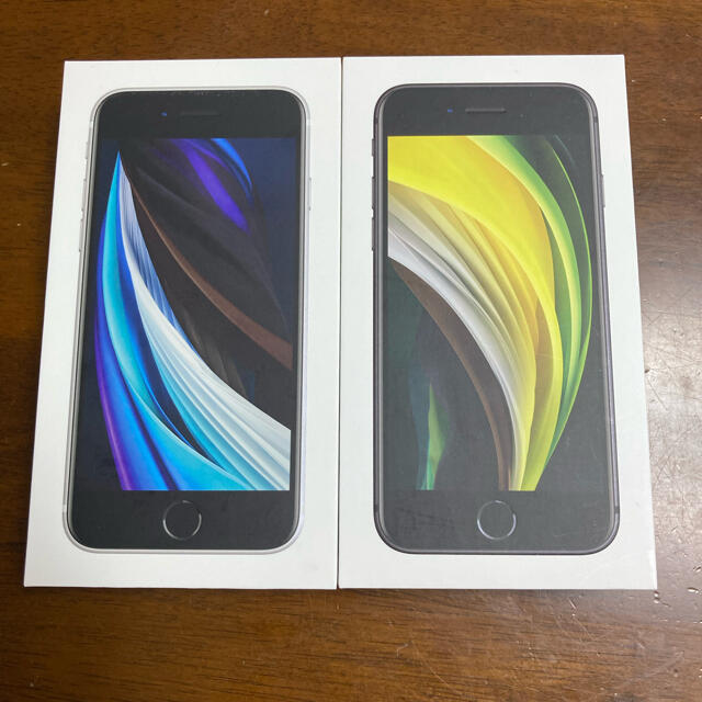 超安い品質 SE2 iPhone - Apple SIMフリー 2台セット 黒64GB/白128GB ...