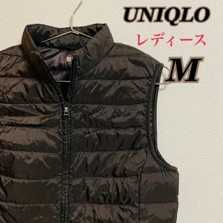 ユニクロ(UNIQLO)の超オススメ　美品  UNIQLO（ユニクロ）ダウンベスト　レディース　カーキ(ダウンベスト)