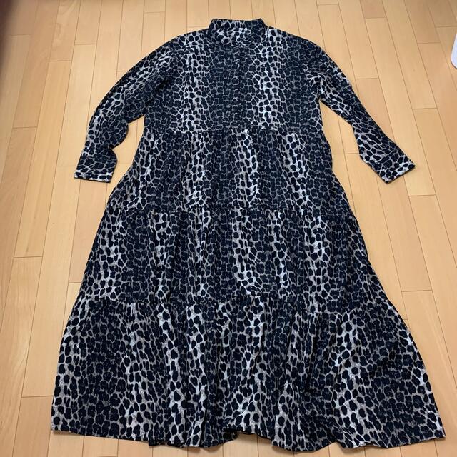 レオパードティアードワンピース レオパードティアードワンピース