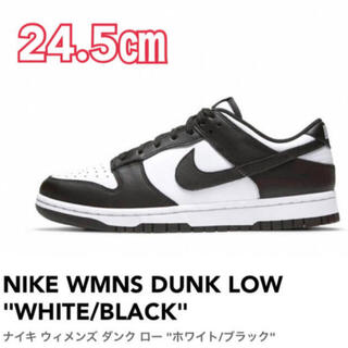 ナイキ(NIKE)のNIKE WMNS DUNK LOW WHITE BLACK usw 24.5(スニーカー)