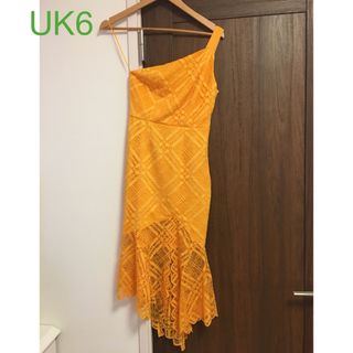 エイソス(asos)の〖UK6〗ASOS♡ワンショルダーアシンメトリードレス(ミディアムドレス)