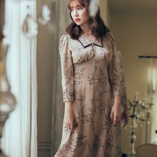 スナイデル(SNIDEL)のHerlipto Limoges Vintage Satin Dress S(ロングワンピース/マキシワンピース)