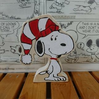 スヌーピー(SNOOPY)のスヌーピー クリスマスウッドオブジェ インテリア(置物)