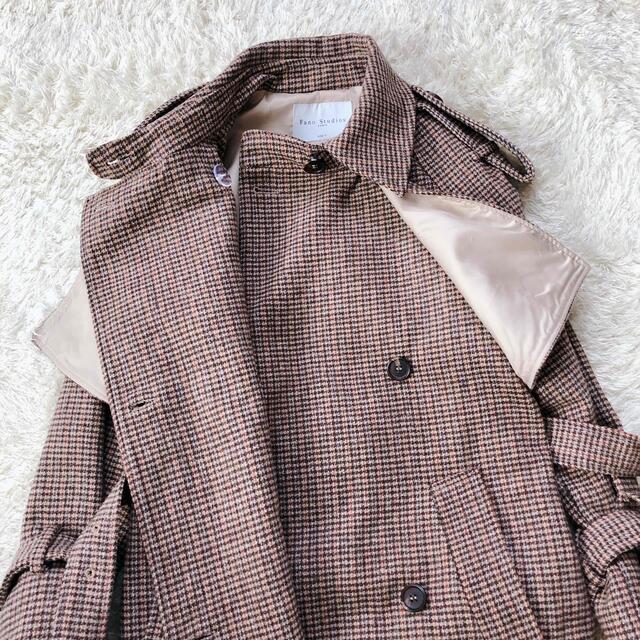 fano studious ♡ チェック コート ダブル オーバー