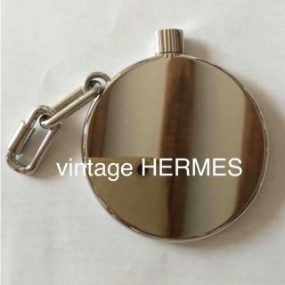 エルメス(Hermes)のvintage HERMES 刻印あり　パフュームボトル型チャーム　カラビナ(ネックレス)