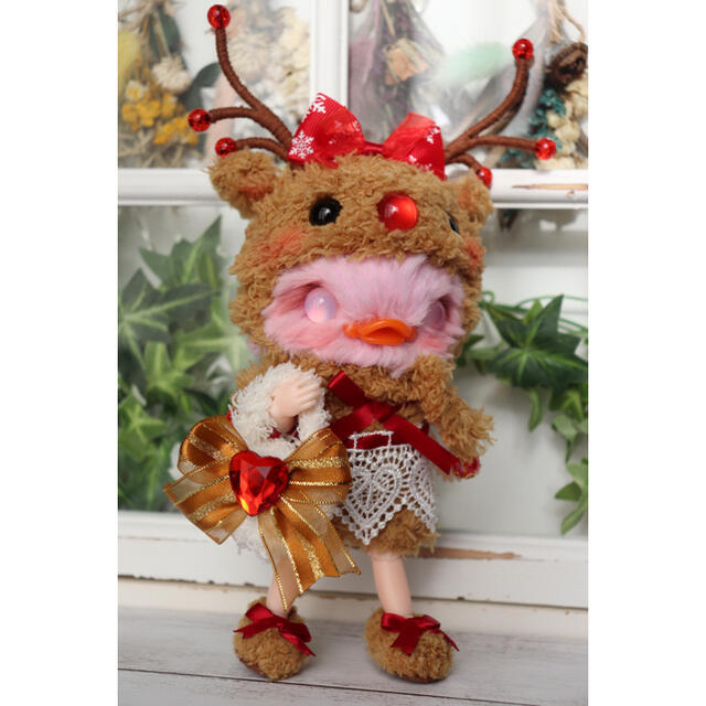 クリスマス限定*・゜゜・*:.創作ドール　アヒルちゃん　ブライス　アートドール ハンドメイドのぬいぐるみ/人形(人形)の商品写真