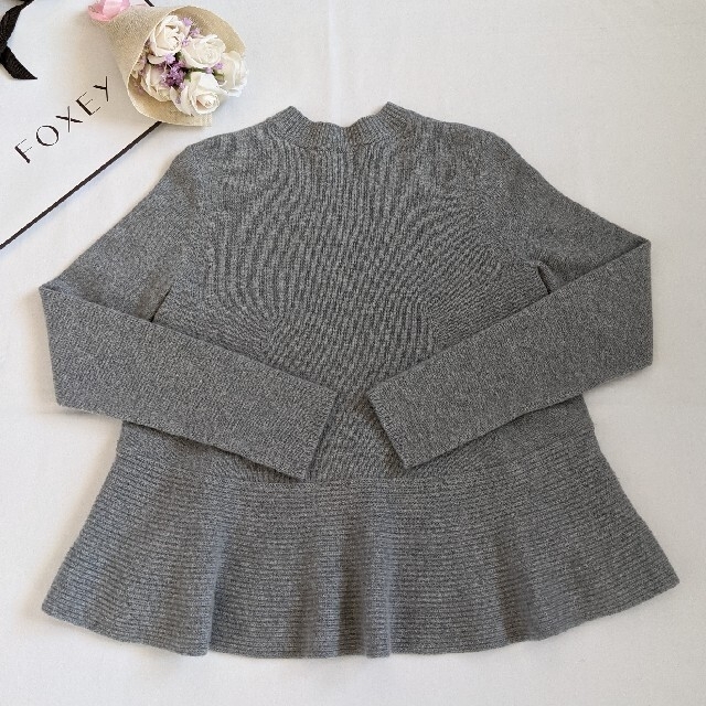 FOXEY☆カシミヤ混ペプラムニットトップス 38 tadavomaramesh.com