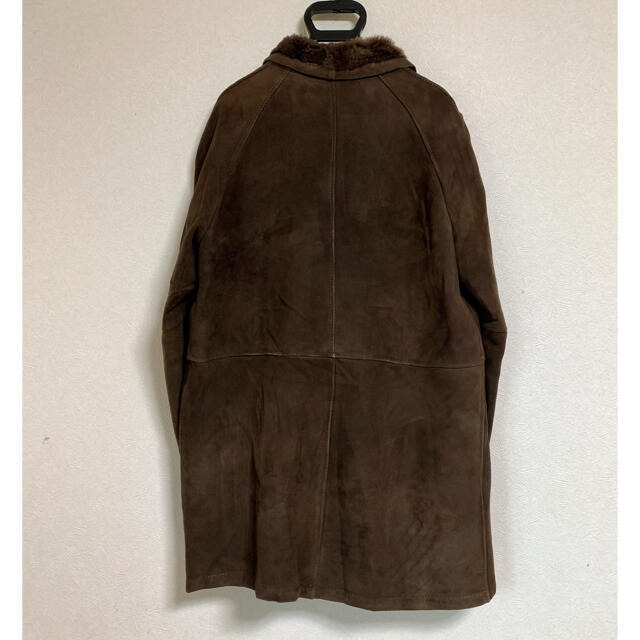 イタリア購入】リアルムートンコート レザー 本革 濃茶ダークブラウン